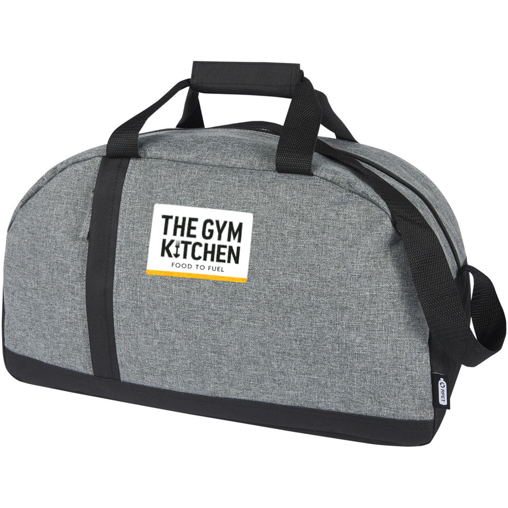 Branded Reclaim GRS recycled two-tone sport duffel bag 21L