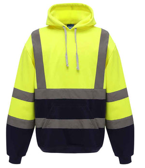 Yoko Hi-Vis Pull Over Hoodie Yellow/Navy