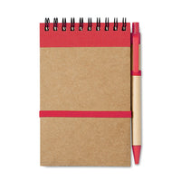 A6 recycled notepad with pen