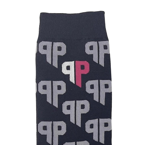 Branded Jacquard Knitted Cotton Socks