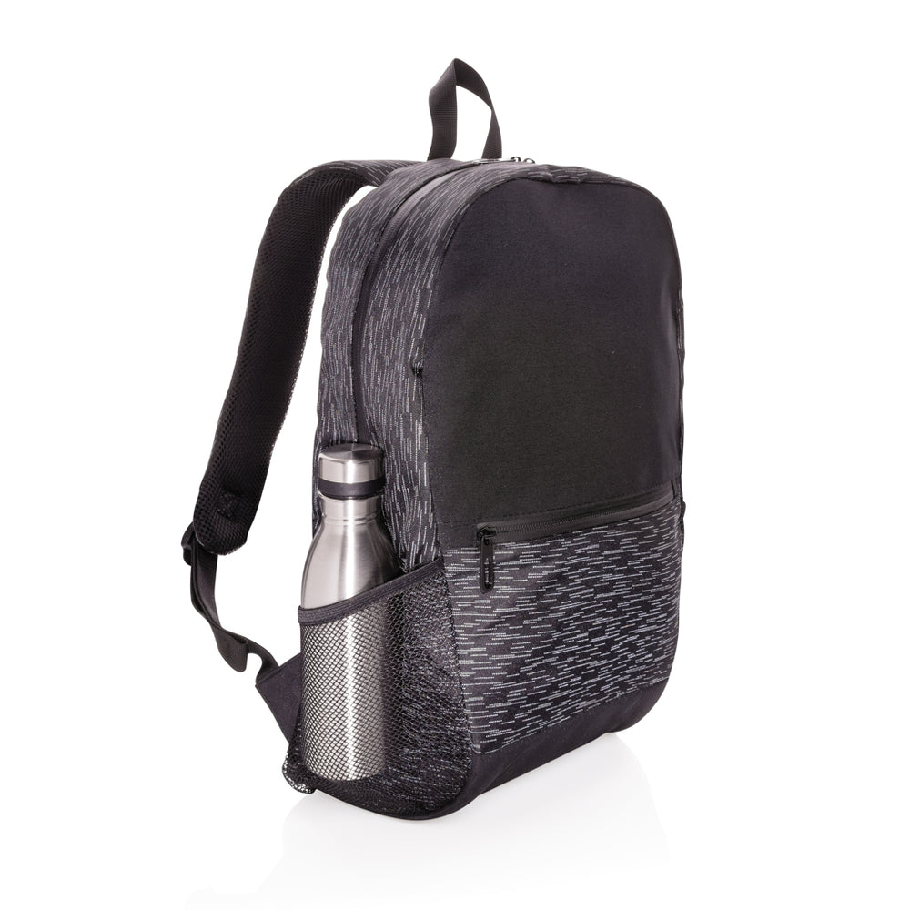 Branded AWARE™ RPET Reflective laptop backpack