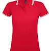 Branded SOL'S Ladies Pasadena Tipped Cotton Piqué Polo Shirt