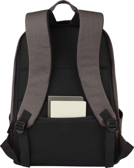 Joey 15.6" GRS recycled canvas anti-theft laptop backpack 18L
