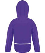 Result Core Kids TX Performance Hooded Soft Shell Jacket Purple/Grey