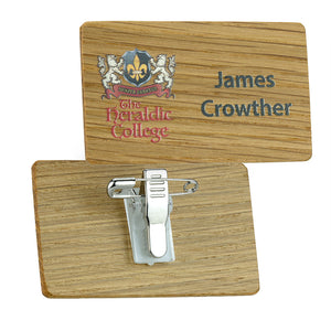 Real Wood Name Badges