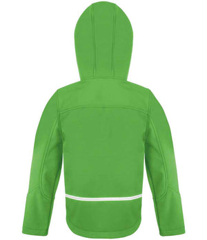 Result Core Kids TX Performance Hooded Soft Shell Jacket Vivid Green/Black