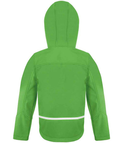 Result Core Kids TX Performance Hooded Soft Shell Jacket Vivid Green/Black