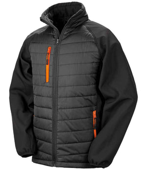 Result Genuine Recycled Compass Padded Jacket Black/Orange