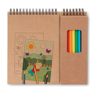 Colouring set with notepad | Branded Colouring Set