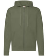 Fruit of the Loom Classic Zip Hooded Sweatshirt Classic Olive