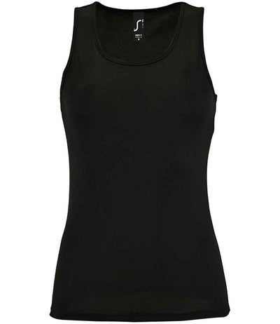 SOL'S Ladies Sporty Performance Tank Top Black