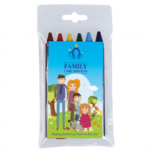 6 Pack of Colouring Crayons | Branded Crayons