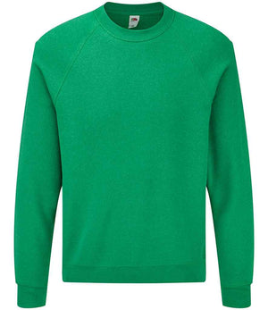 Fruit of the Loom Classic Raglan Sweatshirt Heather Green