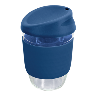 Branded Glass Coffee Cup with Silicone Band - Kiato Cup