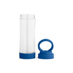 QUINTANA. Glass sports bottle with PP cap 390 mL