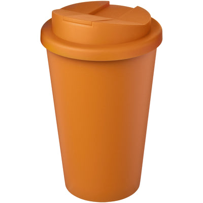 Branded Americano® Eco 350 ml recycled tumbler with spill-proof lid