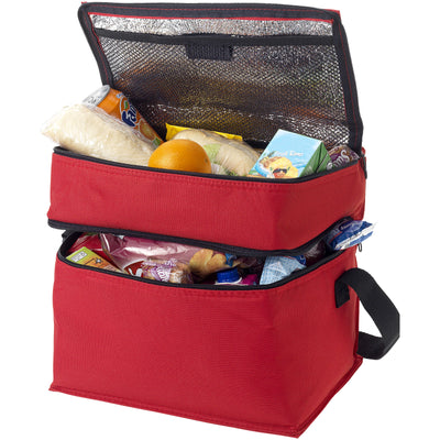 Branded Oslo 2-zippered compartments cooler bag 13L