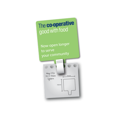 Square Shaped Magnets with attached Clip