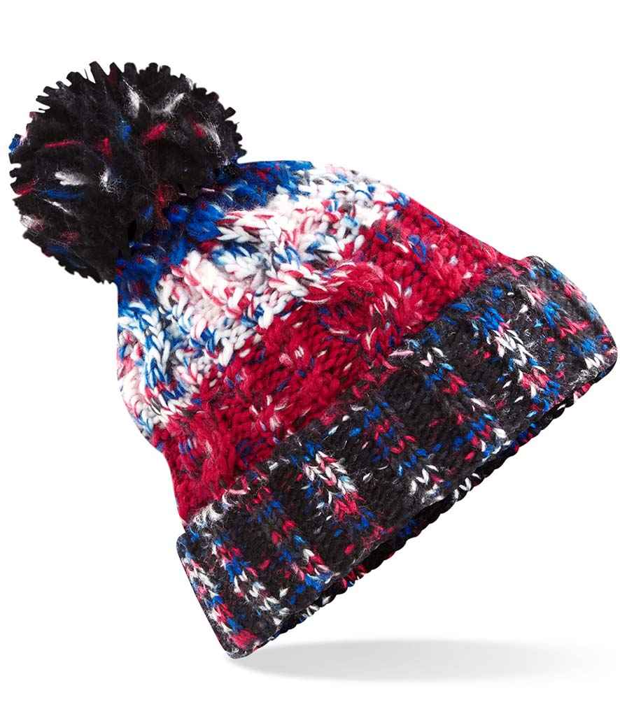 Branded Beechfield Corkscrew Pom Pom Beanie