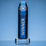 Branded 25.5cm Optical Crystal Hexagon Award