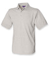 Henbury Heavy Poly/Cotton Piqué Polo Shirt Heather Grey