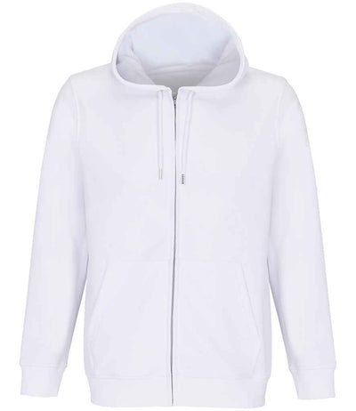 SOL'S Unisex Calipso Eco-Friendly Full Zip Hoodie White