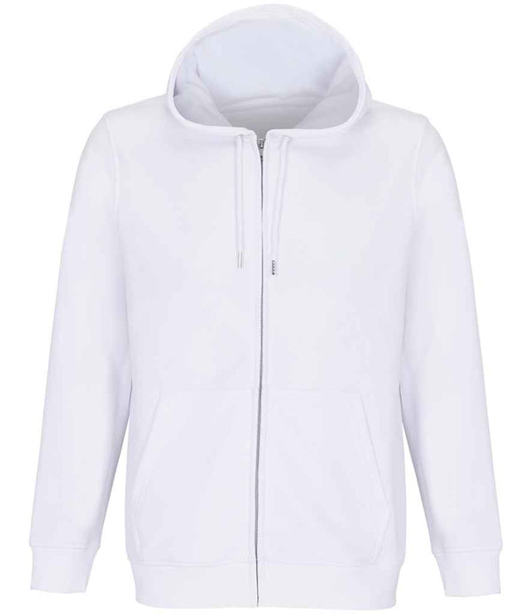 SOL'S Unisex Calipso Eco-Friendly Full Zip Hoodie White