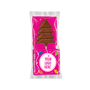 Branded Milk Chocolate Christmas Tree Lolly