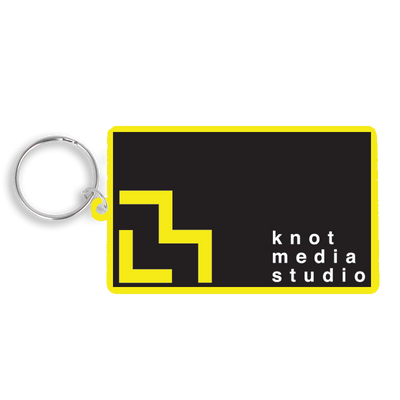 Recycled 80mm Rectangle Keyring