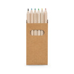 BIRD. Pencil box with 6 coloured pencils