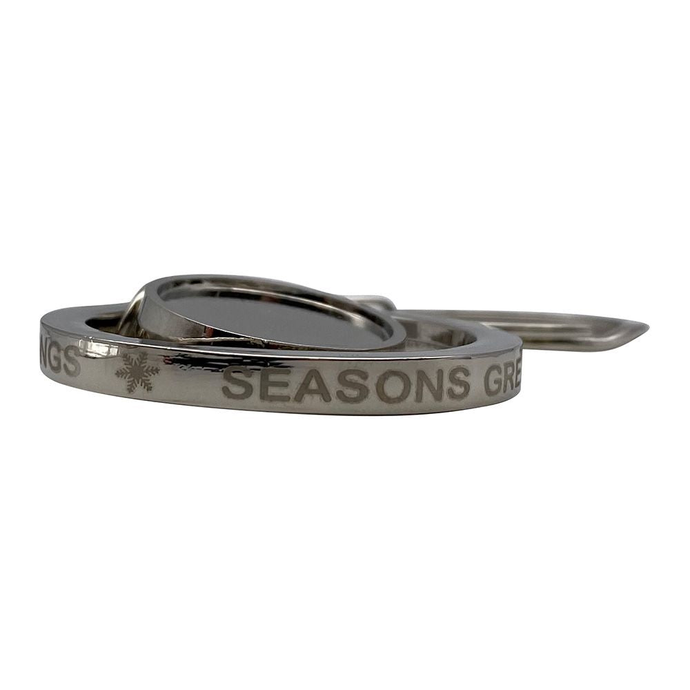 Branded Christmas Charm Keyring with Outer Ring (UK Stock)