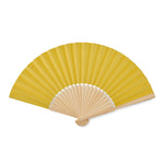 Branded Manual hand fan with bamboo handle