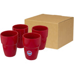 Staki 4-piece 280 ml stackable mug gift set