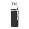 Glass bottle in pouch 500ml Black