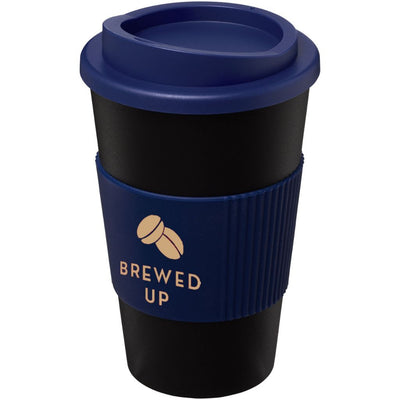 Branded Americano® 350 ml insulated tumbler with grip
