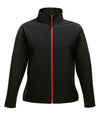 Regatta Ladies Ablaze Printable Soft Shell Jacket Black/Classic Red