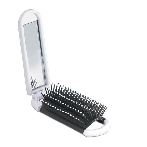 Branded Foldable hairbrush with mirror