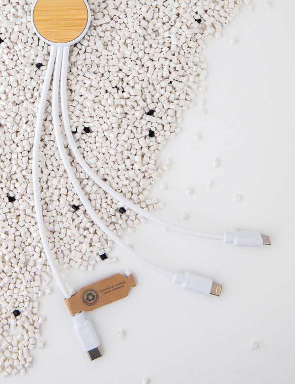 Branded RCS recycled plastic Ontario 6-in-1 cable