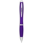 Nash ballpoint pen coloured barrel and grip in purple