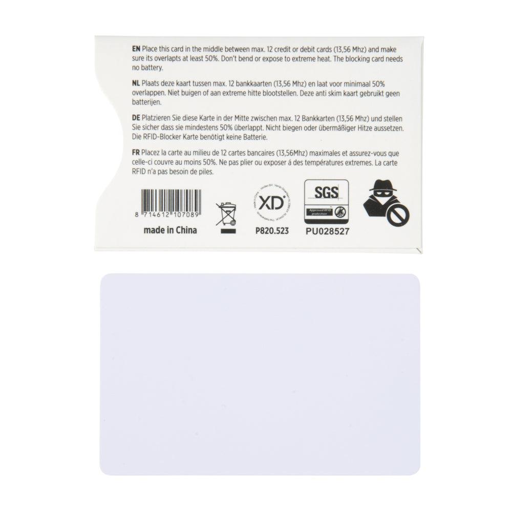 Branded Anti-skimming RFID shield card with active jamming chip