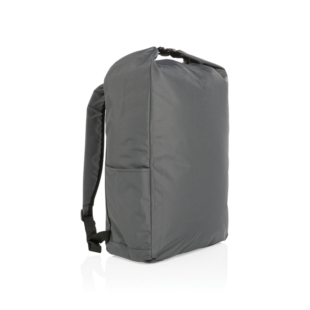 Branded Impact AWARE™ RPET lightweight rolltop backpack