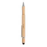 Branded Spirit level pen in bamboo