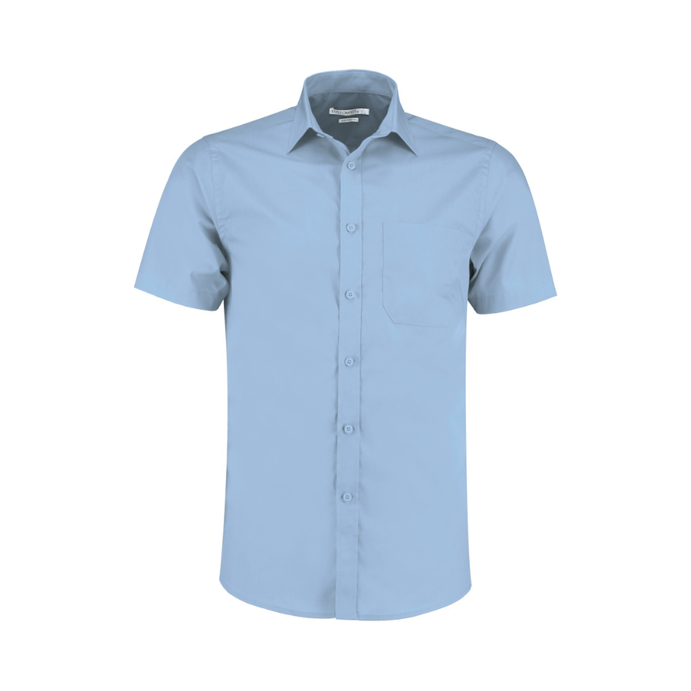 Kustom Kit Short Sleeve Tailored Poplin Shirt