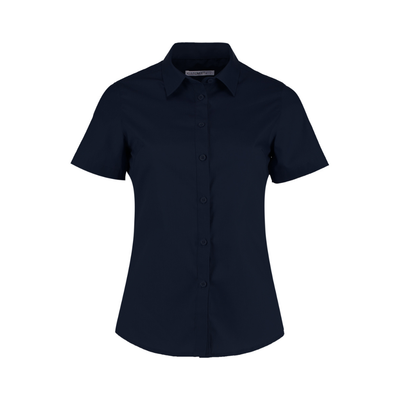 Kustom Kit Ladies Short Sleeve Tailored Poplin Shirt