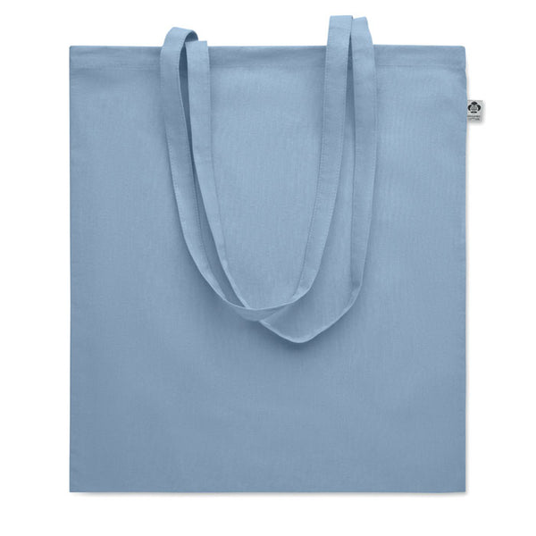 180 gr/m² Organic cotton shopping bag with Long Handles