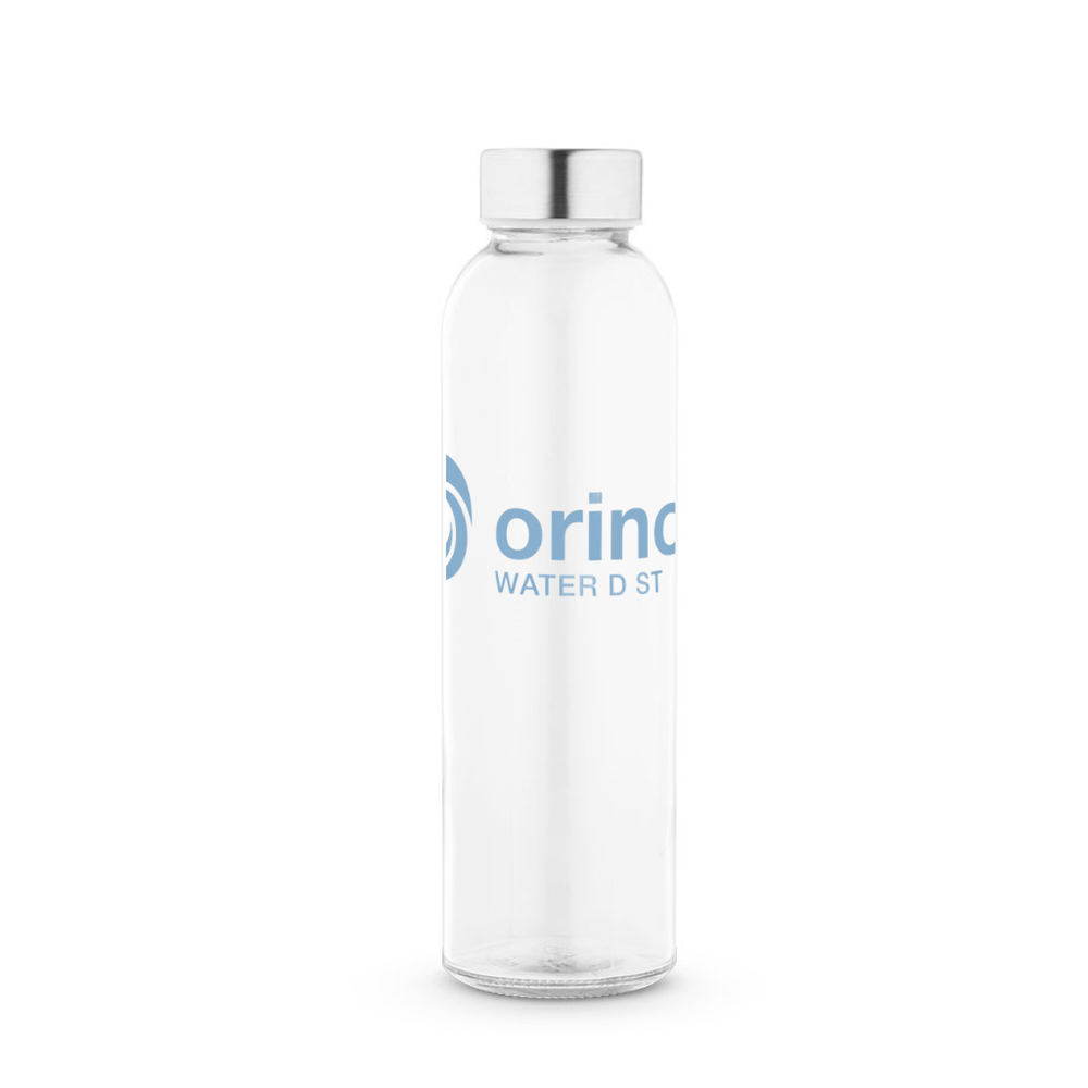 SOLER. Sublimation glass bottle and stainless steel cap 500 mL