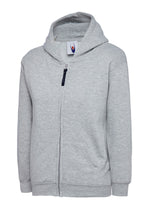 Branded Childrens Classic Full Zip Hooded Sweatshirt