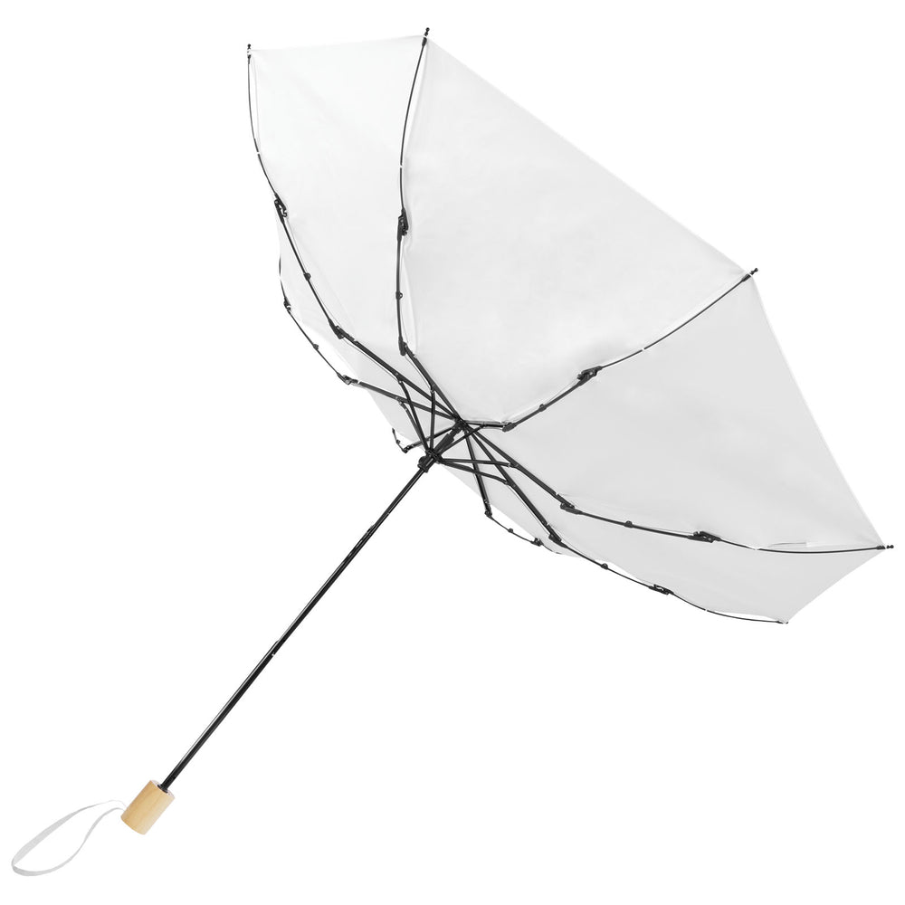Branded Birgit 21'' foldable windproof recycled PET umbrella
