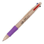 Quad Colour Wheat Straw Pen with grip