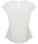 Branded Henbury Ladies Pleat Front Short Sleeve Blouse